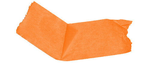 Poster - An abstract orange shape with jagged edges on a black background creating a simple graphic element