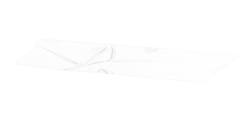 Poster - A white textured rectangle shape with rough edges on a solid black contrasting background image view
