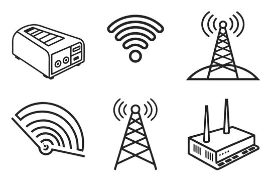 Wireless network icons represent modern communication technology