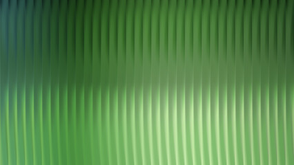 Poster - Fluted green ribbed glass background with soft vertical stripes. 3d line texture with ribbed effect gradient wave.