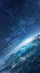 Wall Mural - flight over water