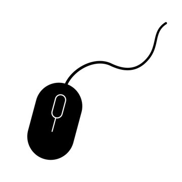Computer mouse icon, flat vector illustration design.