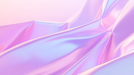 Poster - Abstract digital rendering of draped fabric in pastel colors.