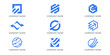 © cre_ART_ive - Set bundle of Arrow logistic logo design combine