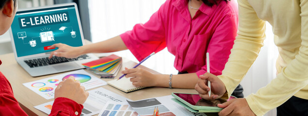 Poster - E-learning website with brisk sofware for student to study online on the internet network