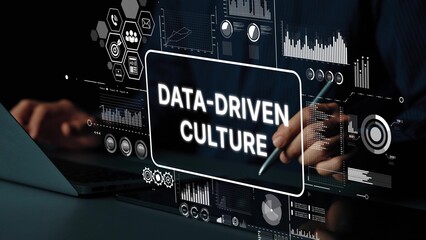 Poster - Data-Driven Culture in Business with Graphical Data Visualization and Digital Analytics Interface. Asymptotic smart data analytic.