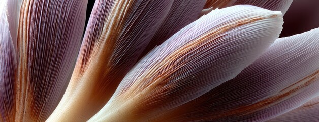 Poster - Intricate patterns of textured paint strokes in vibrant colors evoke the beauty of tulip petals, captivating with their organic forms
