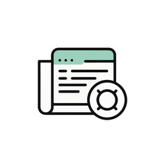Fototapete - Conceptual illustration depicting web page with an abstract icon, symbolizing innovative technological process. 