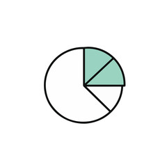 Poster - Pie chart graphic showing data segmentation. 