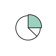 Poster - Pie chart segment, data visualization, infographic element, business graph.