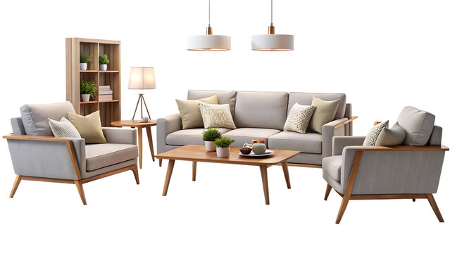 home decor isolated on white background,png,ai generated.