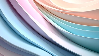 Abstract swirling pastel shapes