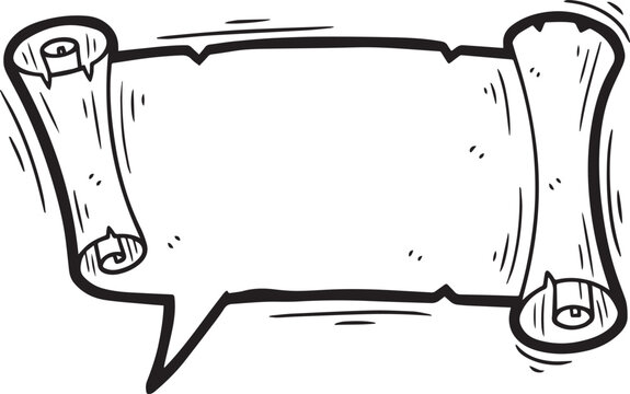 Scroll speech bubble talk message