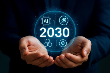 Poster - Futuristic AI and sustAInability vision artificial intelligence technology