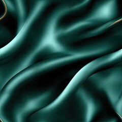 Poster - Dark teal and purple silk background displays flowing patterns, creating an abstract design that exudes elegance and sophistication SEAMLESS PATTERN