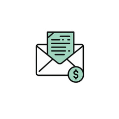 Fototapete - Invoice in an email.