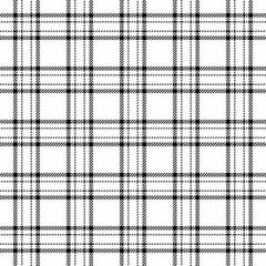 Poster - Classic black and white plaid pattern. Timeless textile design for fashion, backgrounds, and graphic projects. Versatile and elegant texture.
