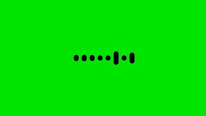Poster - Minimalist sound wave icon illustration in black on a vibrant green backdrop ideal for audio visuals music projects and creative design concepts