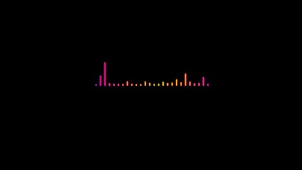 Poster - Colorful audio spectrum visualizer on a black canvas representation of sound waves ideal for music design and digital content