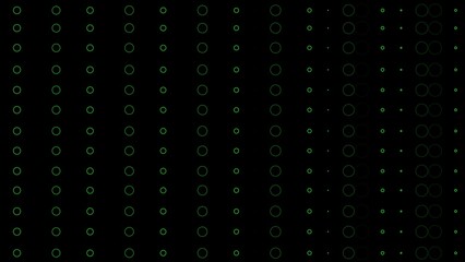 Poster - Green illuminated ring pattern on black representing data visualization or molecular structure, a modern decorative digital design for creative concepts
