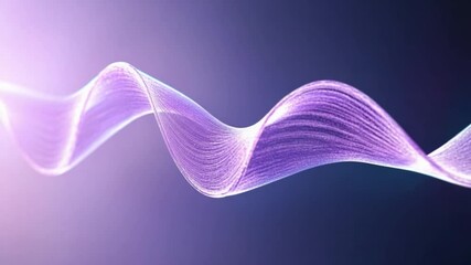 Poster - Abstract Wave: A visually stunning abstract artwork featuring a flowing, luminous wave of purple light dancing gracefully against a dark background.