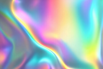 Poster - Holographic liquid background featuring vibrant colors with shimmering effects that create a fluid and dynamic atmosphere suitable for digital design projects