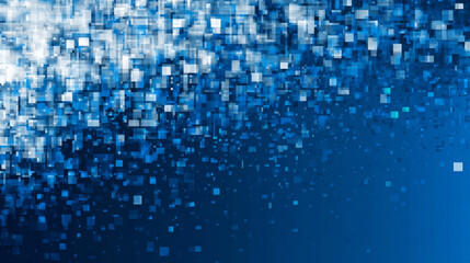 Fototapete - Blue Tech Finance Fintech Background Abstract Pixel Pattern. Abstract Business Tech Science Vector Backdrop.