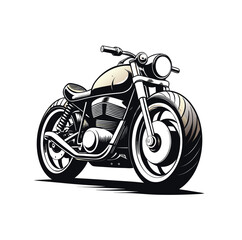 Aufkleber - Stylized black and white illustration showcasing a unique design element isolated on white background