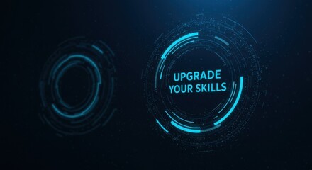 Digital interface graphic with text 