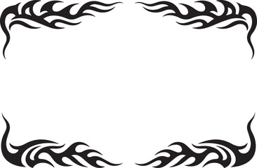 Aufkleber - Tribal flame border design elements with copy space for text and graphics