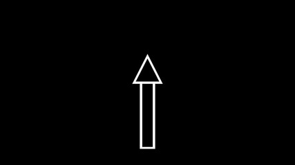 Aufkleber - Growth business graph with upward arrow sign on a black background, symbolizing success and financial progress