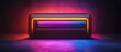 © JUSTJEAN - Sleek futuristic 3D printer with vibrant orange neon light on a dark concrete floor for professional technology hero banner and hardware mockup background