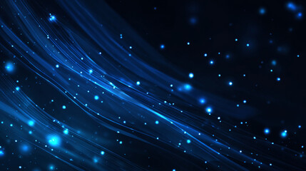 Fototapete - 3D blue techno abstract background overlap layer on dark space with glowing dots shape decoration. Modern graphic design element dotted line style concept for banners, flyer, card, or brochure cover