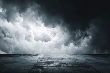 Poster - Dark room with abstract light and shadows creating a mysterious and atmospheric backdrop