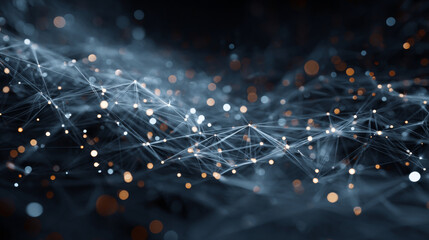 Poster - Grey white Abstract technology background, Hi tech digital connect, communication, High technology concept