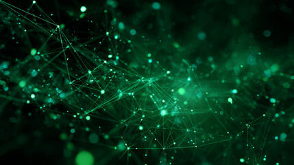 Fototapete - Digital technology poster cover speed connect dark green background, cyber information, abstract communication, innovation future tech data, internet network connection, Ai big data blend illustration