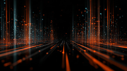 Poster - Fueling Dreams, Driving Change: A Cutting-Edge Futuristic Background with 3D Elements and Dynamic Lines for High-End Technology Events