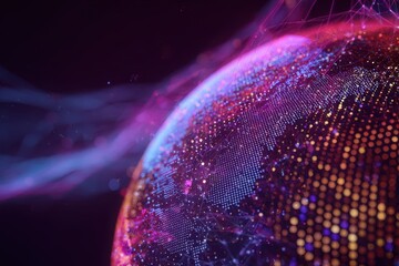 Fototapete - Exploring the vibrant digital cosmos of the metaverse where technology meets imaginative storytelling and virtual interactions thrive in a colorful cyber space environment