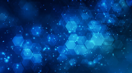 Poster - Blue abstract background, technology hi-tech futuristic template. Vector illustration