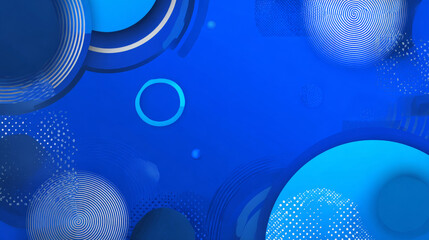 Poster - Abstract blue modern background with circle elements. Digital technology concept. vector illustration art