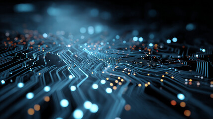 Fototapete - Vector banner design circuit board. Illustration Abstract modern futuristic, engineering, technology background. Futuristic digital science technology concept for web banner template or brochure