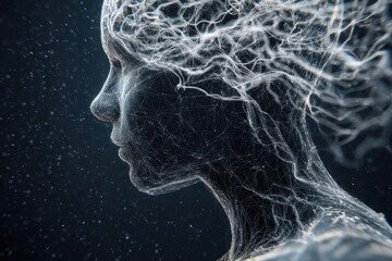 Poster - Exploring the intersection of neural networks and human communication through abstract representation and digital artistry