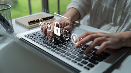 Poster - Cyber security protects against breaches, hacks, and network attacks using strong infrastructure and proactive digital defense strategies. Latch