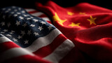 usa and china flag