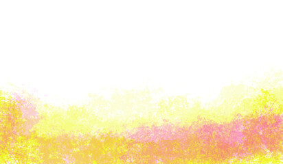 Fototapete - Abstract yellow and pink watercolor texture against a isolated on white background background