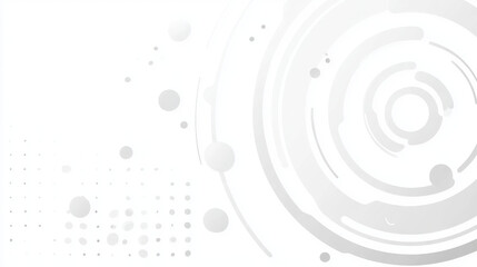 Poster - White abstract background. Modern circle lines pattern. Futuristic concept. Minimal geometric design.