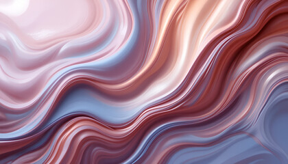 Poster - Ethereal flow and movement define this abstract background in gentle hues of rose, pearl, and azure, creating an elegant swirl.