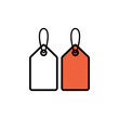 © MdMashud - Two simple tag icons one orange one outline isolated on transparent background