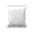 © Pixel_Glow - White blank snack bag mockup for chips, crisps or food packaging. Isolated on transparent background, png