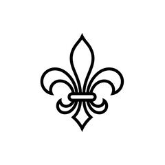 Poster - Elegant Fleur De Lis Symbol Isolated on White